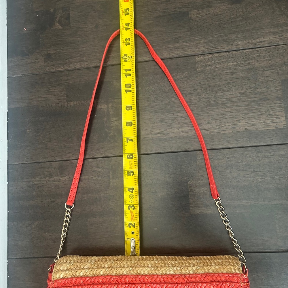 Kate Spade New York Kaley Bow Bridge Wicker Straw Shoulder Bag Clutch - Picture 9 of 15